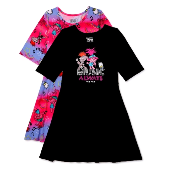 Dreamworks Other - TROLLS WORLD TOUR DRESS 2-PACK SIZE 6-6X